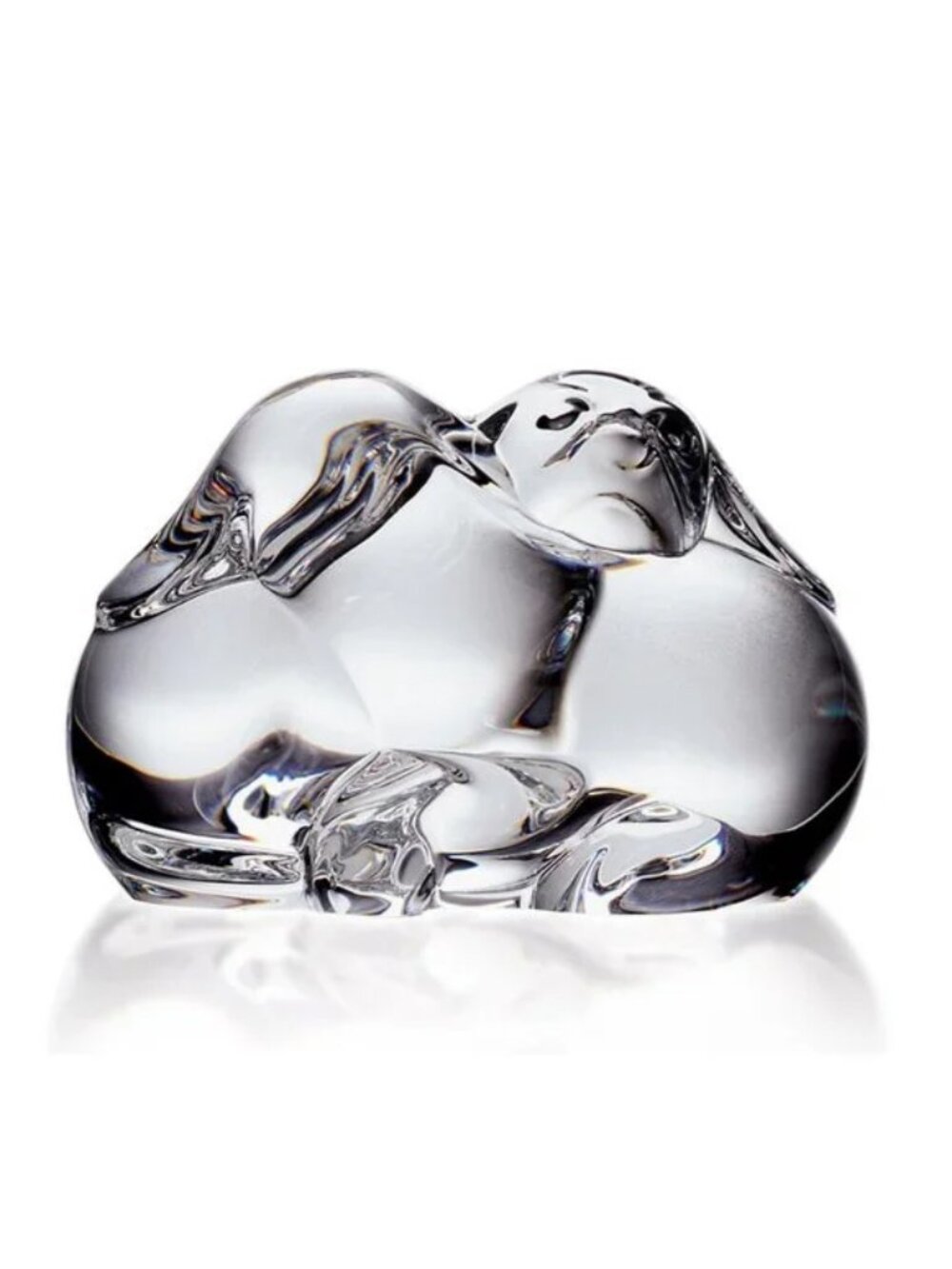 Steuben Crystal Puppy Love Hand Cooler for Dog ❤️ Lover (small chip !)